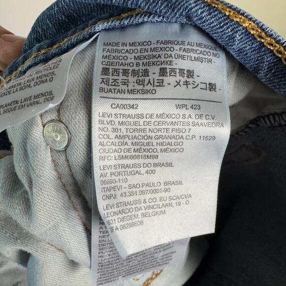 Levi's 505 Regular Fit Straight Blue Jeans US Men's 32 - Picture 5 of 8